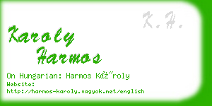 karoly harmos business card